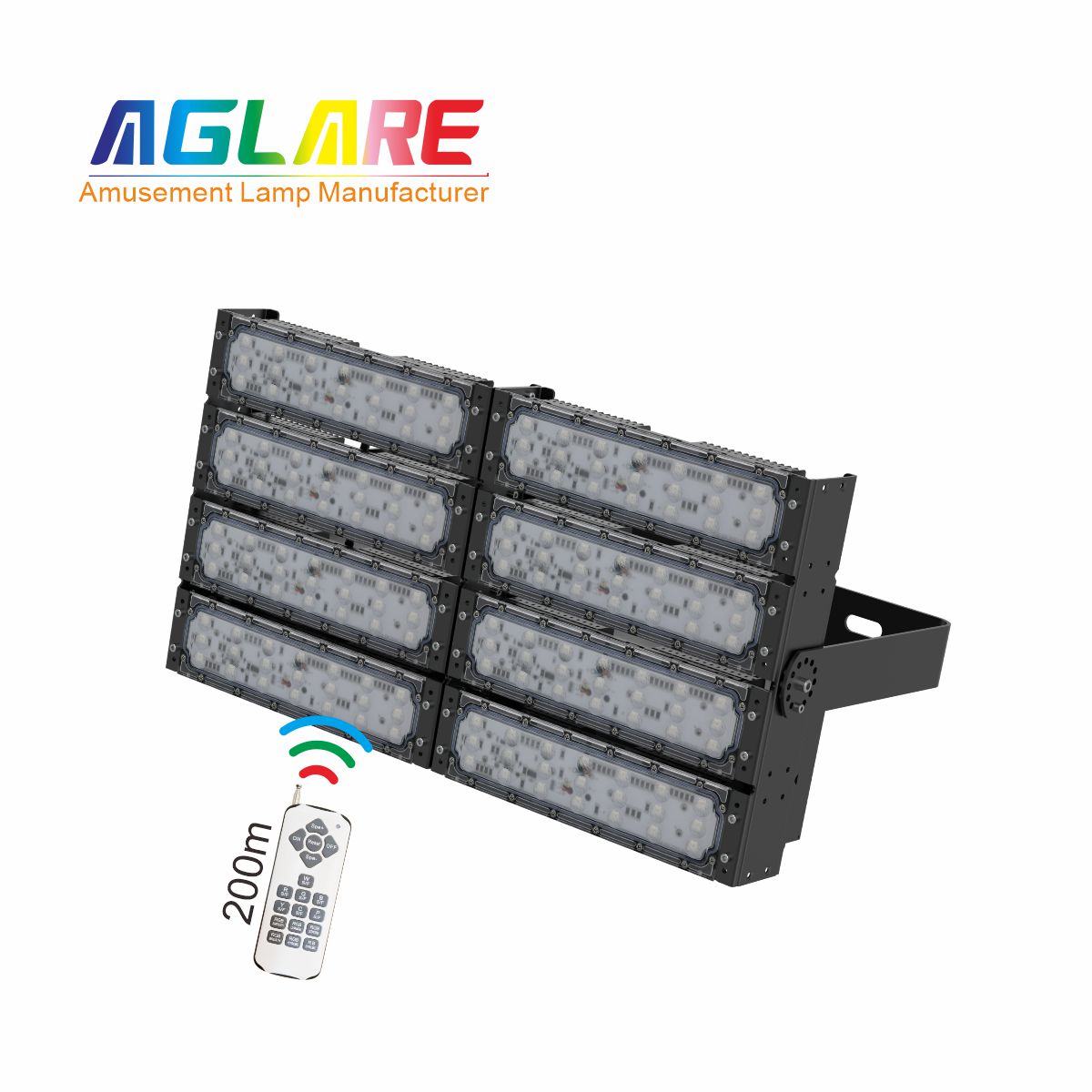 400WLED彩色投光灯泛光灯,变色户外射灯带？仄