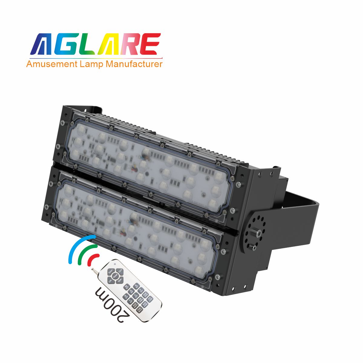 100W LED彩色泛光灯 RGB投光灯带？仄