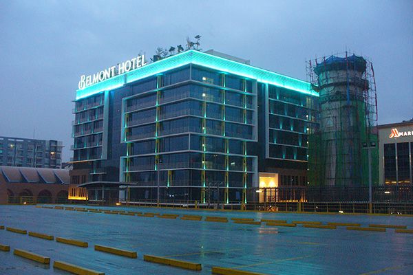 海博测评照明的户外装饰灯用在菲律宾旅馆工程项目